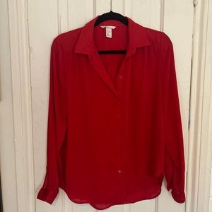 Red Button Down dress shirt